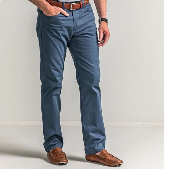Onward Reserve Blue Five Pocket Stretch Business Casual Pants - Picture 1 of 16